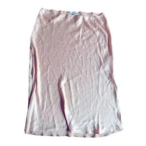 Elegant Blush Pink‎ Midi Skirt Soft Flowy Feminine Casual to Dressy F18